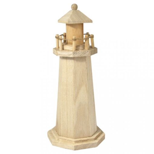 Holz-Leuchtturm zum Gestalten