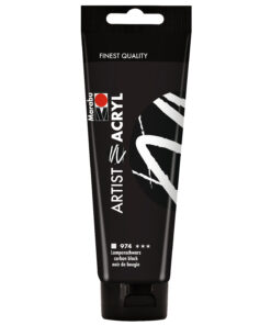 Künstleracrylfarbe 120 ml in Lampenschwarz
