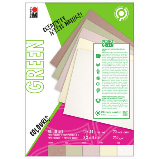 Klimaneutrales Malpapier in Naturtönen