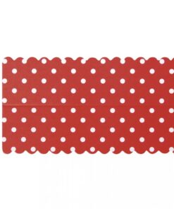 Papiertüten-Lasche in rot mit Punkten