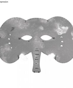 pappmasche-masken trio lusitge tierwelt elefant