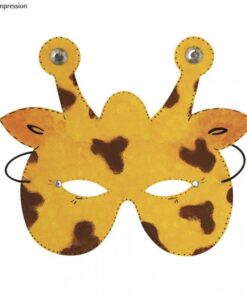 pappmasche-masken trio lusitge tierwelt giraffe