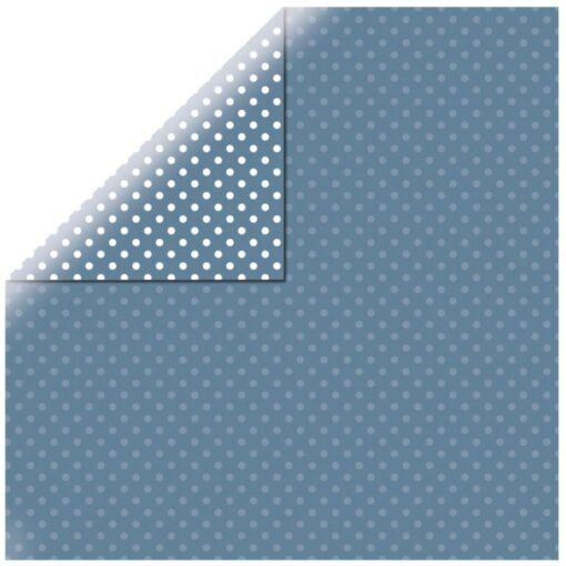 Scrapbooking-Papier Punkte, taubenblau