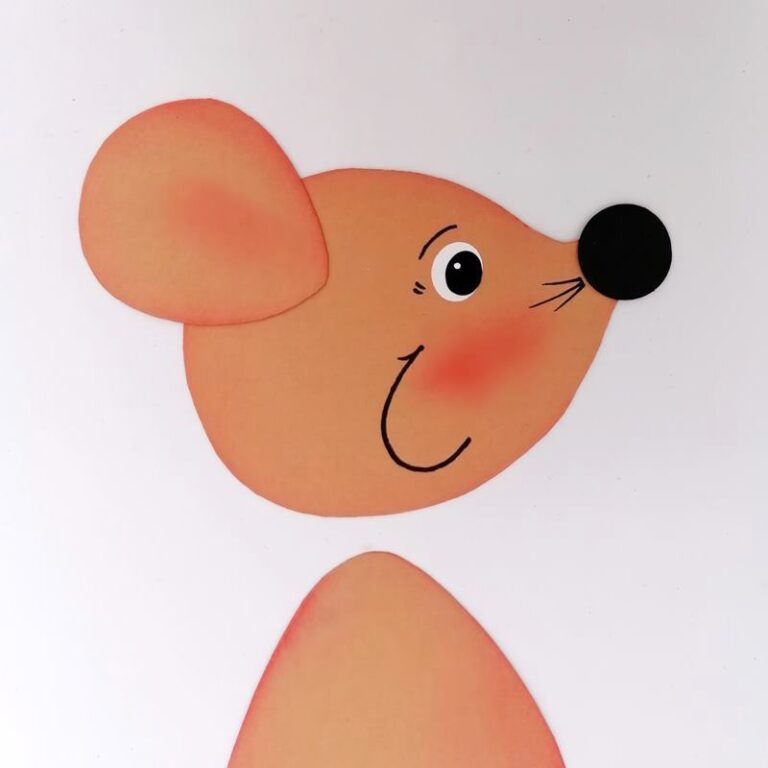 Maus im Material-Mix für den Spätsommer basteln