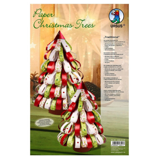 Set Paper Christmas Trees Traditional