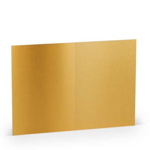 Rössler Doppelkarte A6 in Gold metallic