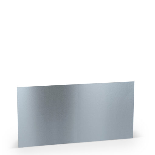 Rössler quadratische Doppelkarte in Silber metallic