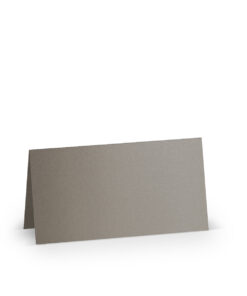 Tischkarte 100x100 mm in Taupe metallic zum Gestalten