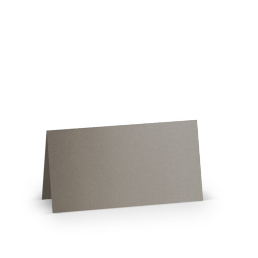 Tischkarte 100x100 mm in Taupe metallic zum Gestalten