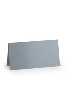 Tischkarte 100x100 mm in Silber metallic zum Gestalten