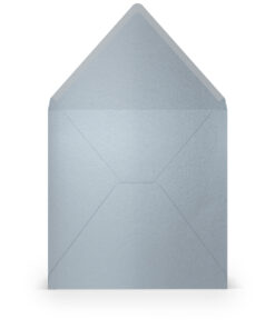 Umschlag mit Seidenfutter, quadratisch, in Silber