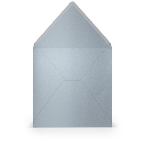 Umschlag mit Seidenfutter, quadratisch, in Silber