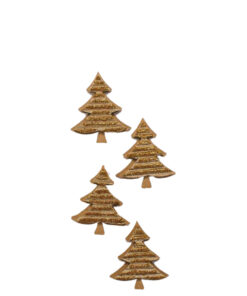 Sticker Weihnachtsbäume mit gold zum Gestalten