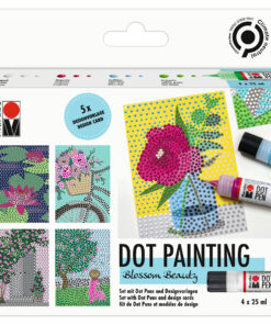Marabu Dot Painting Set Blossom Beauty, 3D Liner