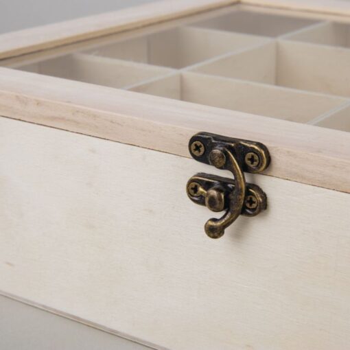 Verschließbare Holz-Teebox zum selber Gestalten
