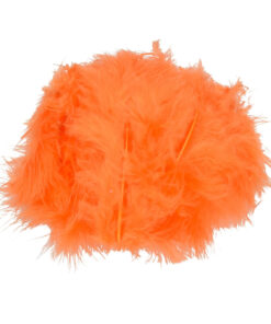 Flauschige Marabufedern orange, 100-120mm
