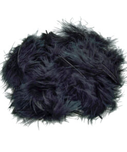 Flauschige Marabufedern schwarz, 100-120mm