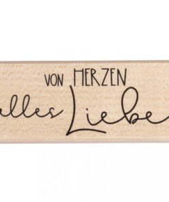 Stempel Von Herzen alles Liebe, für die Stempeltechnik