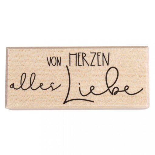 Stempel Von Herzen alles Liebe, für die Stempeltechnik