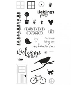 Trägerfolie mit Clear Stamps Welcome Home