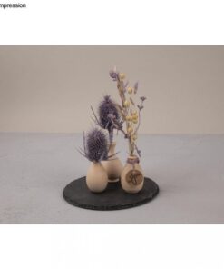 Dekoidee Trockenblumen Strauß flieder in Vasen