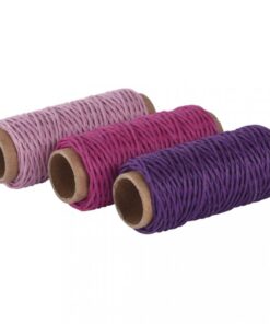 Hanfkordel im Set, rosa, lila, pink
