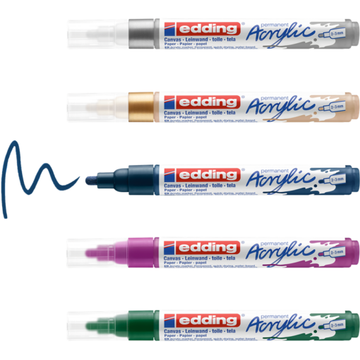 edding 5100 Acrylmarker 5er-Set festlich