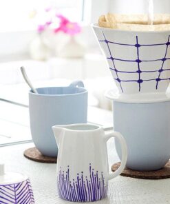 edding 4200 Kaffeefilter bemalt mit Porzellanpinselstift