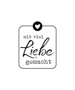 Stempel Mit viel Liebe gemacht