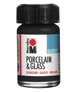 Porcelain & Glass Glossy in Schwarz