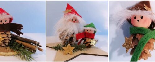 Weihnachtsfiguren aus Zapfen