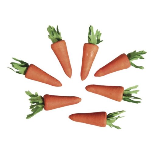 Karotten aus gepresster Watte
