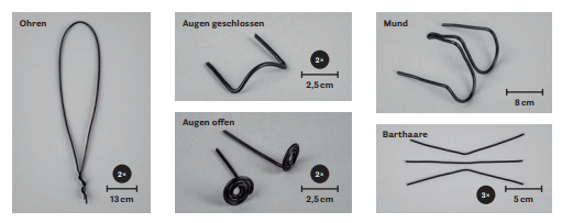 Drahtformen für Osterhasen