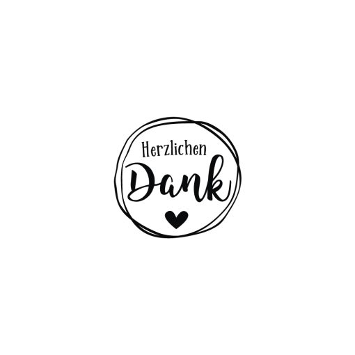 Stempel Herzlichen Dank, 3cm ø