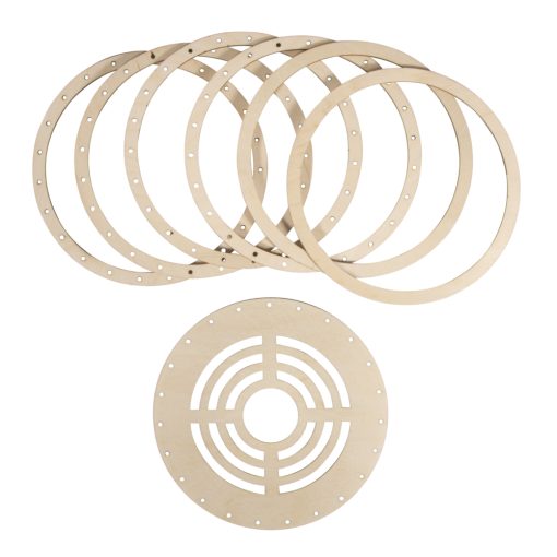 Holz Ringe Set für Lampen