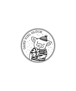 Stempel Schweinchen , 3cm ø