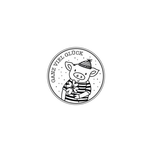 Stempel Schweinchen , 3cm ø