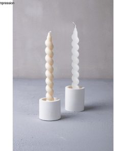 Silikon-Gießform Stabkerze geringelt